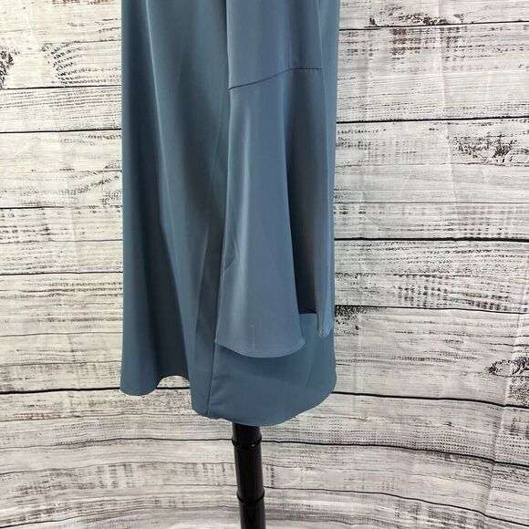 Sugar Lips Dress size Medium Shimmery Gray Knee Straight Boho Wedding Church - Picture 10 of 12